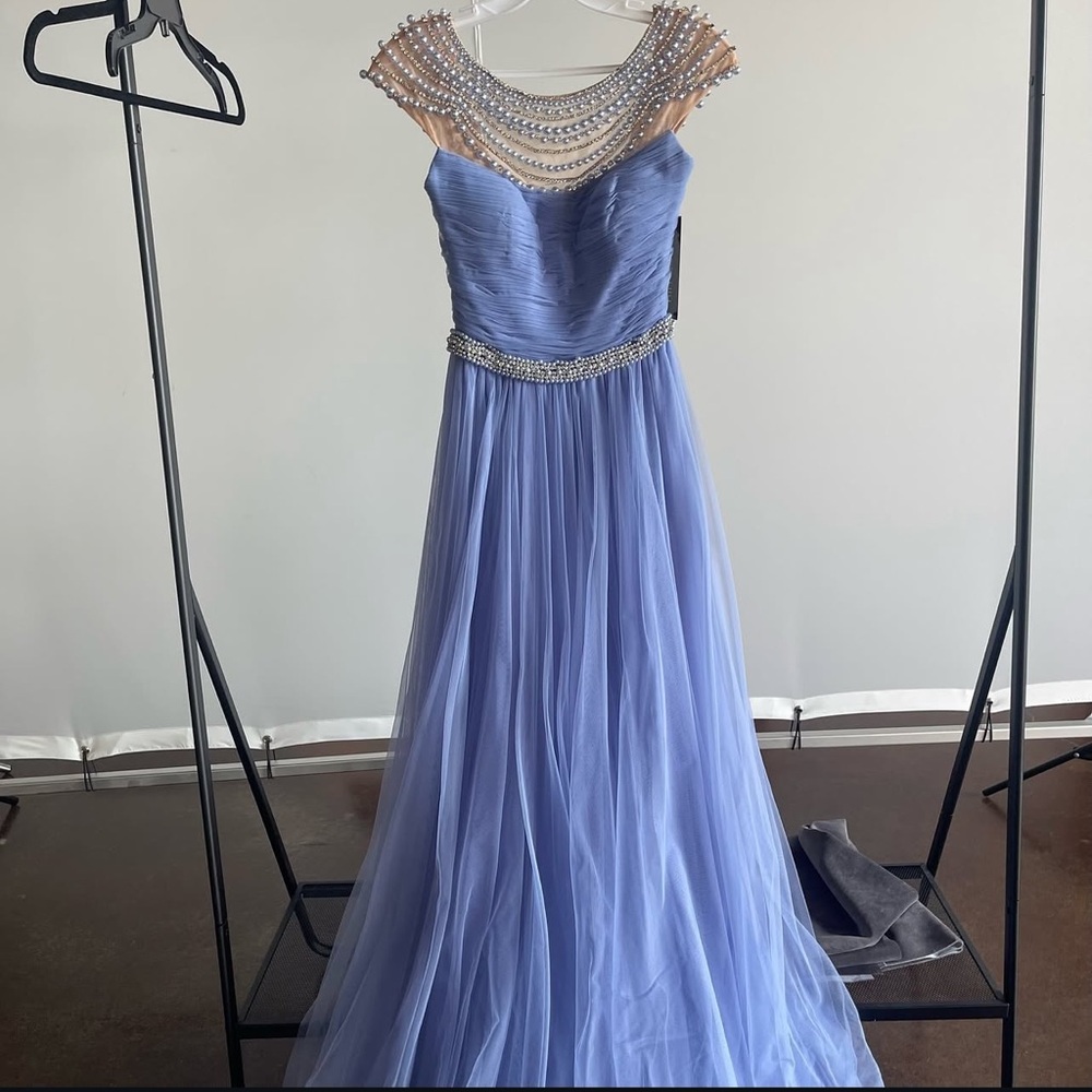 NWT Sherri Hill periwinkle gown - Picture 6 of 11